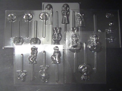 A Lad and Jazzy Set of 5 Chocolate Candy Molds